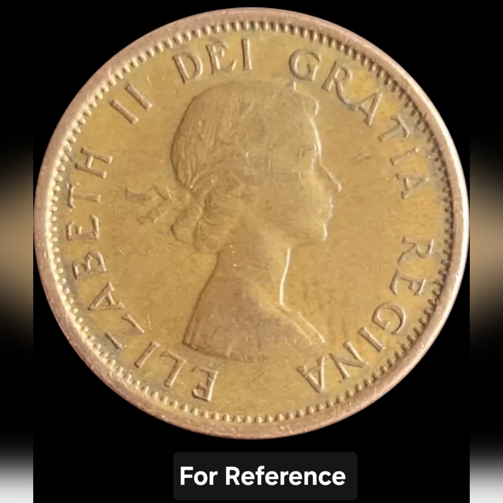 Lot/5 Canadian 1 Cent Vintage Coins with Queen Elizabeth II Portrait